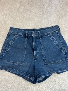 J. Crew Factory Dark Blue Denim Utility Shorts